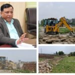 एमडीडीए उपाध्यक्ष बंशीधर तिवारी के निर्देश पर अवैध सीसी सड़क और प्लाटिंग कार्य ध्वस्त